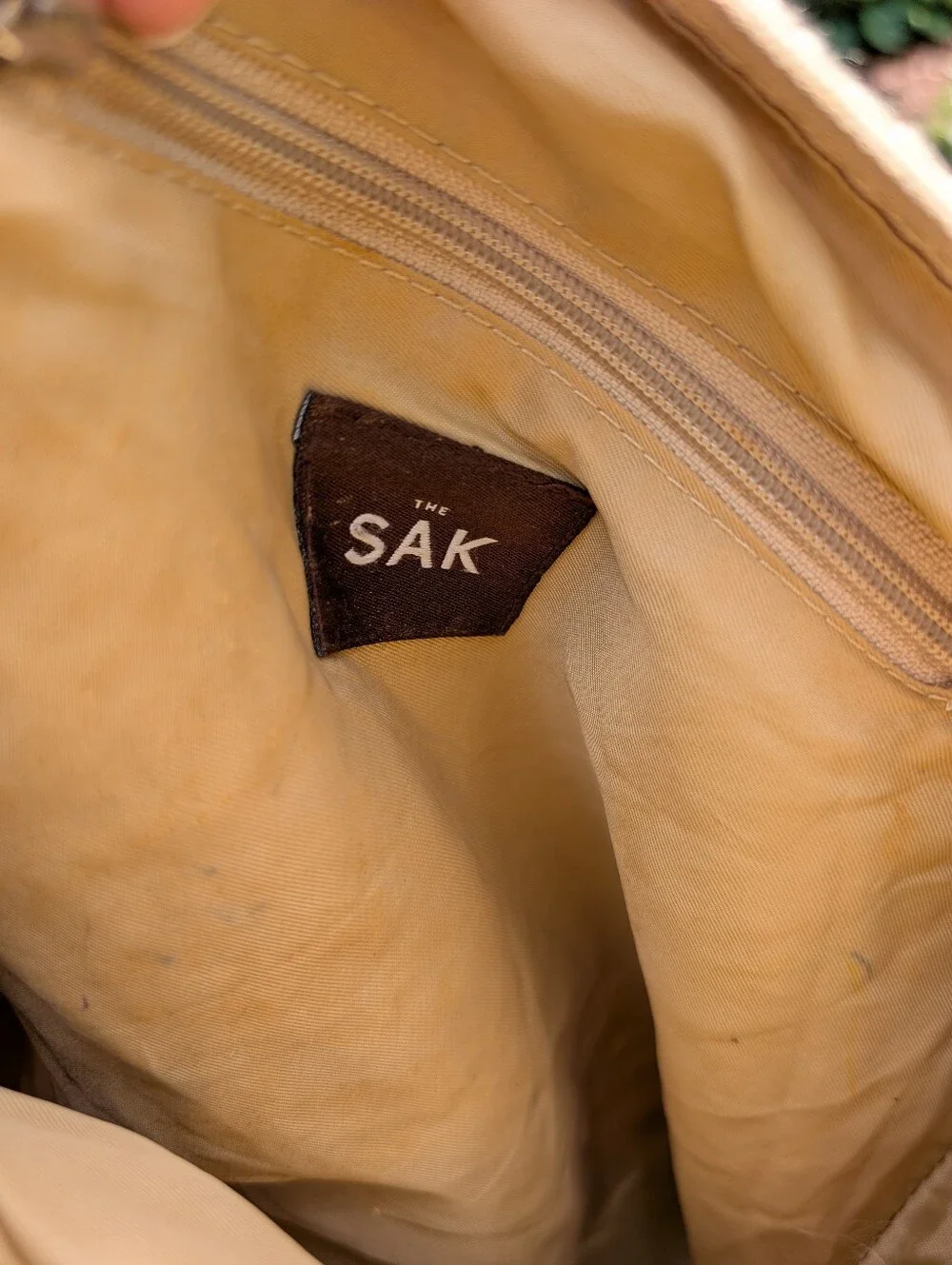 The Sak Beige Crochet Shoulder Bag